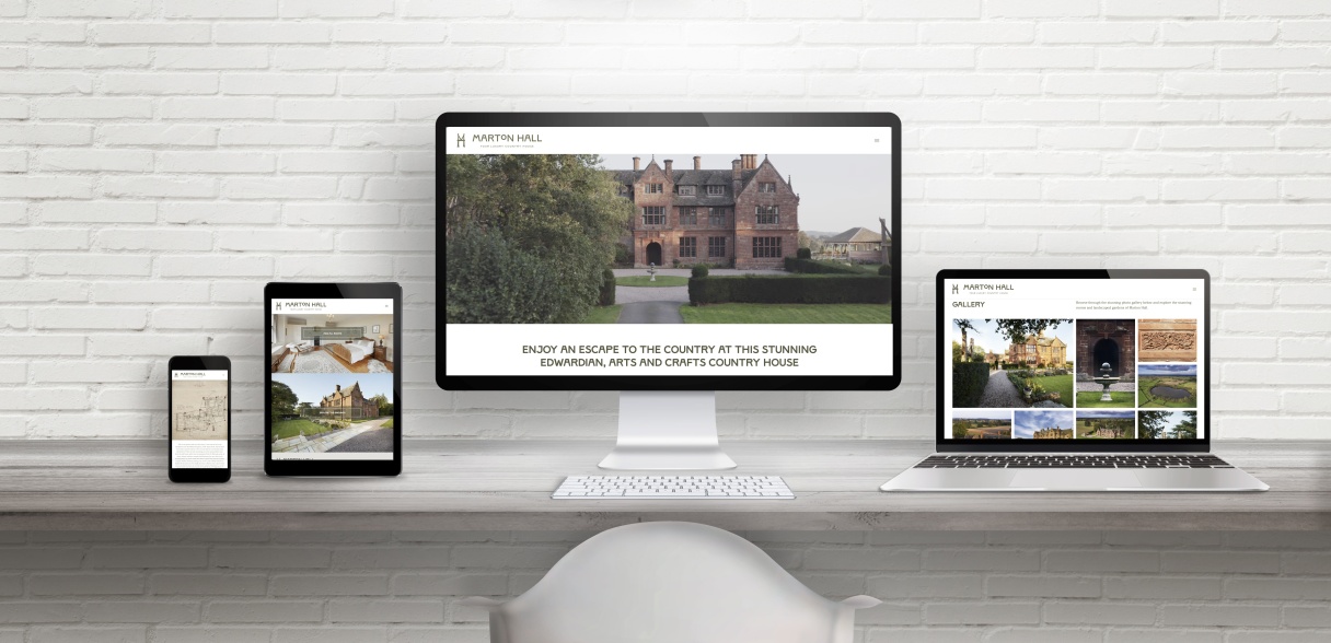 Website design for Marton Hall